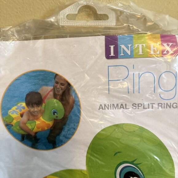 25" x 24" Animal Split Ring Pool Float Turtle 2013-Ages 3-6 Fun summer Toy Retro - Picture 5 of 6